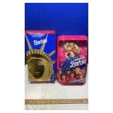 (4) BARBIES, PURPLE PASSION, NASCAR BARBIE, UNICEF