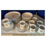 (31) pc. DISH SET W/FLORAL DESIGN
