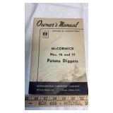 2-IH MANUALS POTATO DIGGER, PLOW