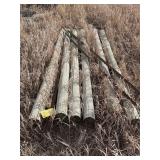 (8) 8' FENCE POSTS & (4) STEEL POSTS