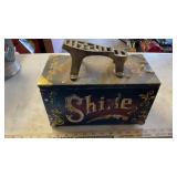 SHOE SHINE BOX W/ BRUSHES & DIETZ LANTERN