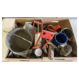 TIRE PUMP, U-BOLTS, 4 TON JACK & MISC.