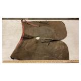 LEATHER CHAPS & CANTEEN W/ WEBB BELT