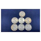 (7) WALKING LIBERTY (1941-1945-D)