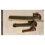(3) PIPE WRENCHES (ATG)