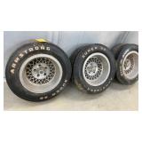 (3) ARMSTRONG SUPER 60 TIRES & RIMS F60-15