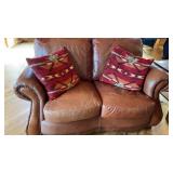 LEATHER STYLE VINYL LOVE SEAT