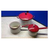 PORCELAIN ENAMEL PERCOLATOR, ENAMEL POTS &