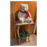 SIDE TABLE, PATRIOTIC RUG, PILLOW & MORE