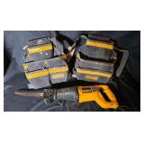 Dewalt Corded sawzall with dewalt tool belt,