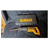 Dewalt Corded sawzall with carrying case, works