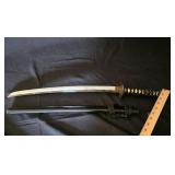 Japanese Katana Sword with black scabbard