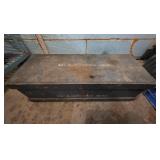 wooden box with tools