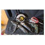 Tools, grinders, drills, saws