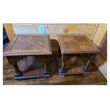 2 matching heavy side tables, restore piece