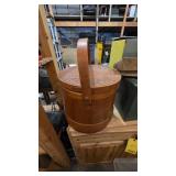 wooden picnic bowl,  wooden sturdy