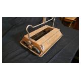 antique broom, wheel power