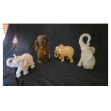 African Figurines, Elephants, tribal
