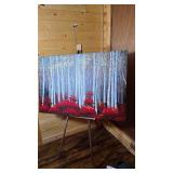 tall art easel comes with artwork