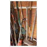 SHOVELS, PICK, AXE, & MISC GARDEN TOOLS