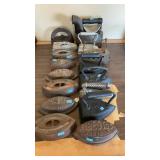 (16) CLOTHES IRONS AND SAD IRONS