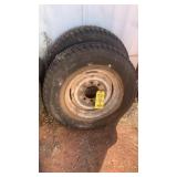 (2) TIRES W/RIMS SIZE 8.75R16.5