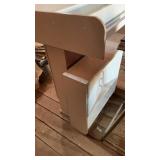 (3) WHITE WOOD CABINETS