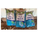 (3) BAGS OF RED MULCH