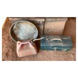 TACKLE BOX W/TACKLE, MUD FLAPS, GAS CAN & OIL PAN