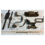 SICKLE BAR ANVIL, RIVET TOOL, OIL CANS & MISC TOOL