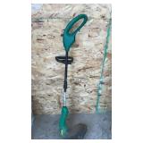 ELECTRIC WEED TRIMER, TOOL SHOP STOOL & BROOM