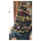 TABLE TOP TREE, ORNAMENTS, WREATH AND MORE