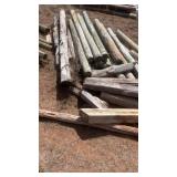 (23+/-) ASSORTED ROUND FENCE POSTS