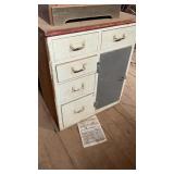 CABINET W/SCREW DRIVERS, HAMMER, PLIERS & MISC.