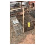 LIVE TRAP, GARDEN FENCING & (3) PANS