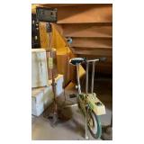 AQUARIUS 2000 STATIONARY BIKE AND TWO FLOOR LAMPS
