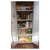 METAL CABINET W/NAPA 1268 - 3352 OIL FILTERS,