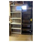 (2) METAL SHELVING UNITS