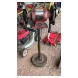 AMROX 8" BENCH GRINDER ON STAND (WORKS)