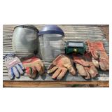 (2) FACE SHIELDS, WELDING GOGGLES & MISC. GLOVES