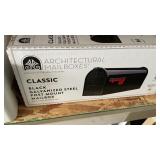 BLACK GALVANIZED STEEL MAIL BOX (NEW)