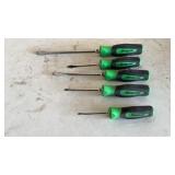 SNAP ON GREEN SCREWDRIVERS