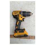 (2) DEWALT 20 VOLT DRILLS W/TWO BATTERIES &