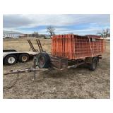 2006 SHOPMADE 8X14' TRAILER W/ CONTRUCTION FENCING