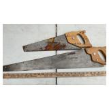 (2) HAND SAW, LEVELS, CONDUET BENDER & HAMMER