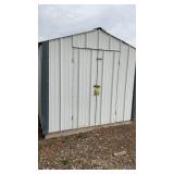 8X4 WOOD FRAME SHED W/ METAL SIDING