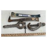 TUBING CUTTERS, PRY BARS, TAPE MEASURES, & MISC.