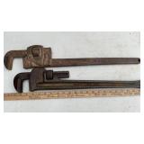 (2) 24" PIPE WRENCH