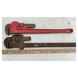 (2) 24" PIPE WRENCHES