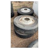 (4) TRUCK WHEELS NEW STYLE SPARES 22.5